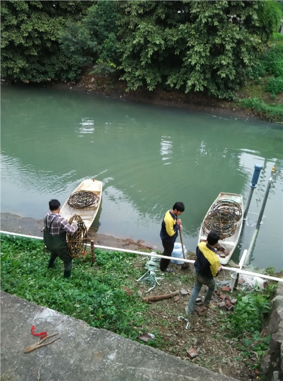 龍鐵沉水風機安裝現場